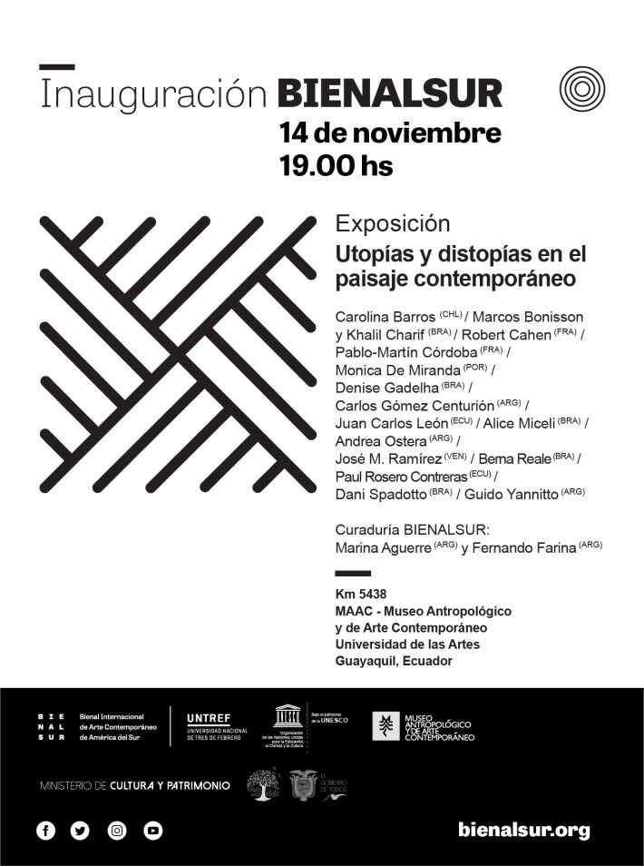 Invitacion_BIENALSUR_MAAC guayaquil_utopias y distopias